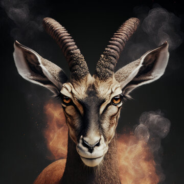 portrait of a Tan Gazelle