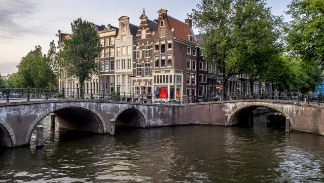 Timelapse of beautiful canals in the Netherland's amazing city of Amsterdam. 