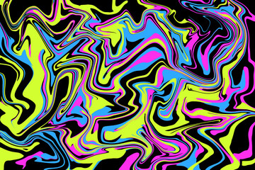 Neon liquid paint abstract wallpaper and design