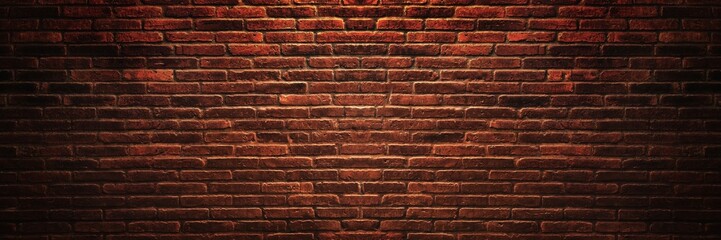 Bricks wall for abstract panorama brick background and texture. Old vintage retro style.