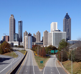 A view of the skyline of downtown Atlanta, Georgia.