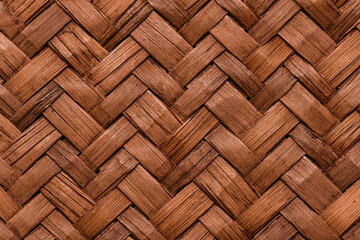 Closeup view of wicker rattan texture as background