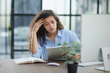 Fototapeta premium Business woman with documents in the office. business concept