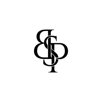 bsp letter initial monogram logo design