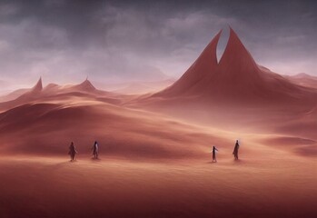 landscape in the desert