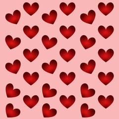 Heart love print for holydays valentines day present