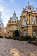 Fototapeta premium Museum of Hungarian Agriculture in City Park of Budapest, Hungary, Eastern Europe.
