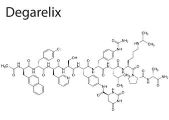 Vector illustration of the chemical structure or molecules of anticancer drugs