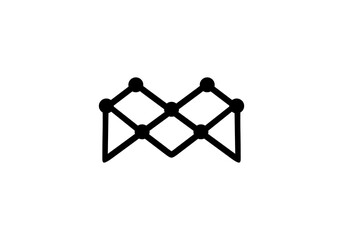 initial letter logo M initial company icon business logo background illustration