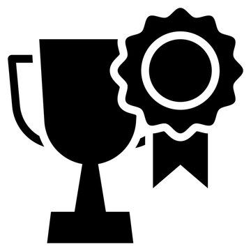 cup winner prize champion trophy icon solid glyph