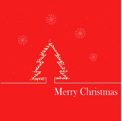 Fototapeta premium christmas card with christmas tree