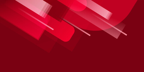 Abstract red modern decorative stylish wave banner geometric background vector