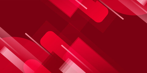 Abstract red modern decorative stylish wave banner geometric background vector