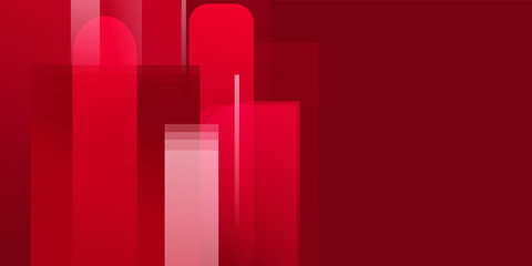 Abstract red modern decorative stylish wave banner geometric background vector