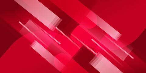 Abstract red modern decorative stylish wave banner geometric background vector