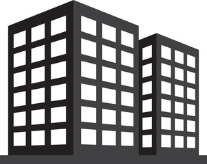Buildings icon and office icon 