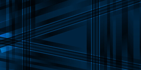 Abstract deep blue background curve and overlap layer with basic simply geometry illustration
