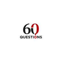 Number 60 questions logo design