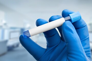 Medical tube for blood test in hand