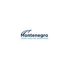 Montenegro and yacht for holiday logo design