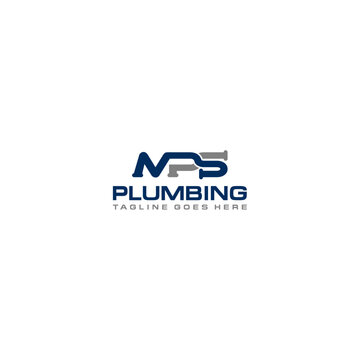 MPS modern plumbing logo design