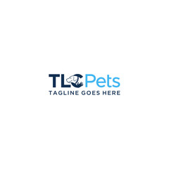 TLC letter and pet logo design