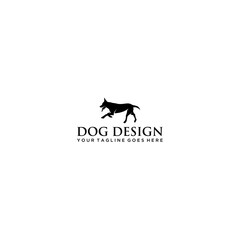 Dog logo design template . 