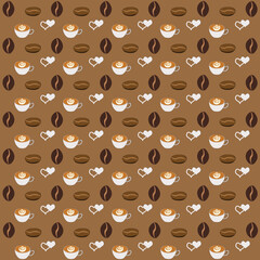 Coffee seamless pattern