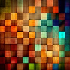 wooden board background, blur of squares