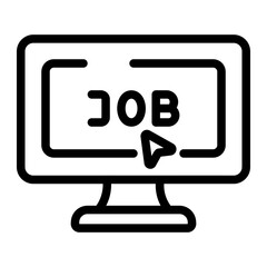 job search line icon