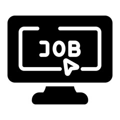 job search glyph icon