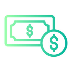 salary gradient icon