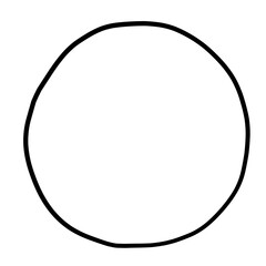 Simple hand drawn circle line drawing