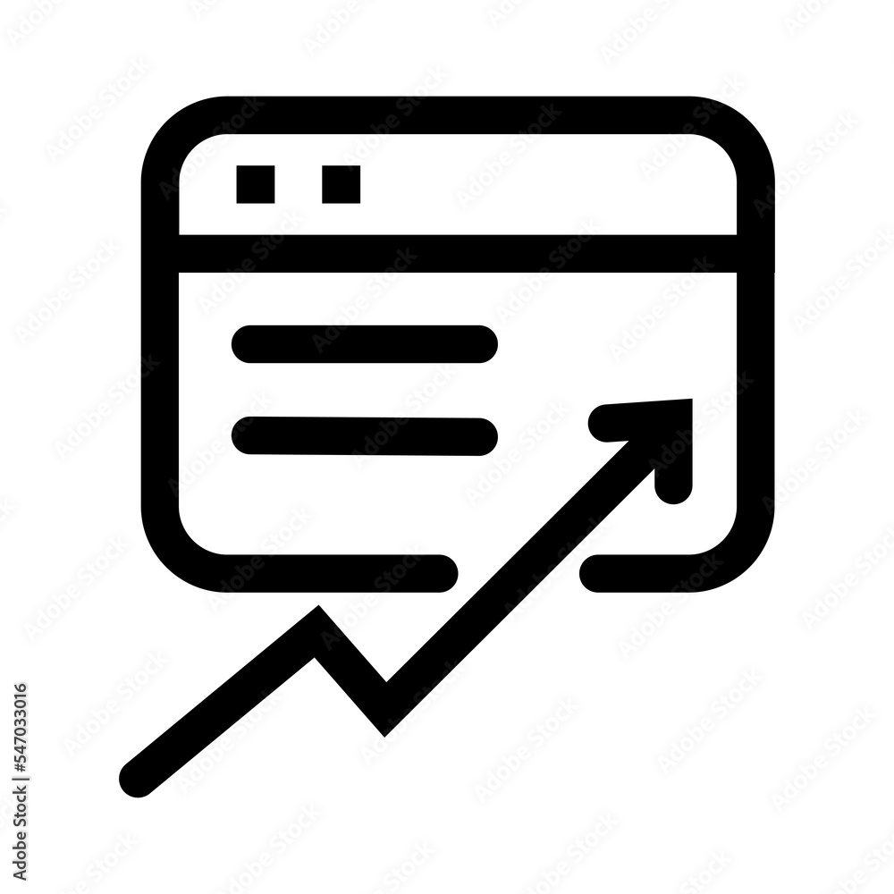 Poster report icon design for computer and digital technology theme