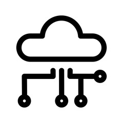 Cloud hosting icon design for computer and digital technology theme