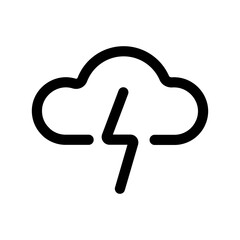 cloud and thunder icon design for future technology and environment issue