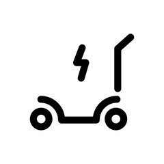 Electric scooter icon design for future technology and environment issue
