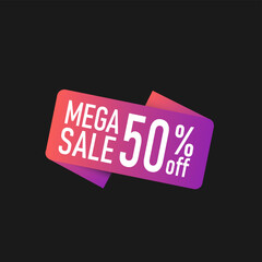  mega sale 50% off fifty percent off