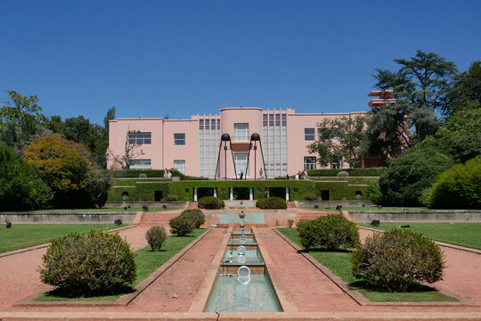 Porto, Portugal - August 21, 2022: Serralves Foundation villa and Gardens