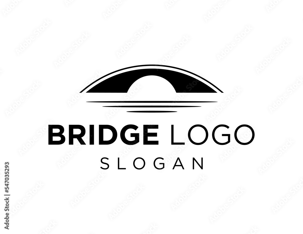 Poster logo about bridge on a white background. created using the coreldraw application.