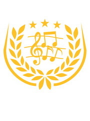 Lorbeerkranz Musik Noten Notenschlüssel 