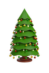 Decorative christmas tree with presents on