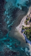Aerial view of sea shore