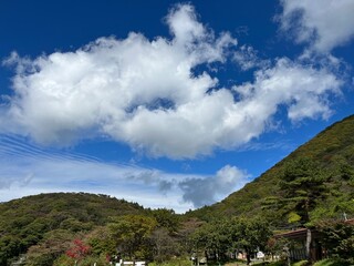 clouds over the mountains