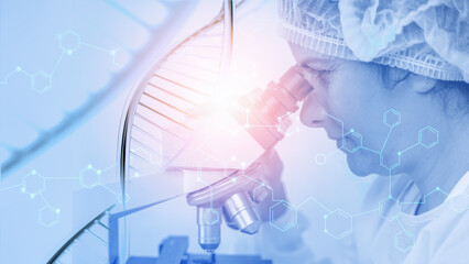 DNA engineering research and developement concept background