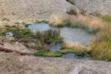 rain over thermal springs
