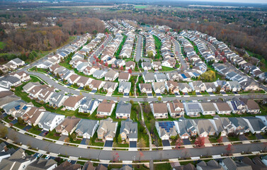 Aerial Drone of Sunrise in East Windsor NJ