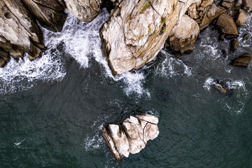 water flowing over rocks