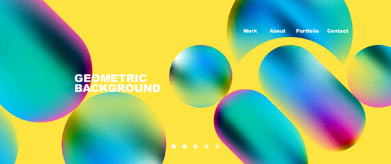 Minimal geometric abstract background, vector illustration for wallpaper banner background or landing page