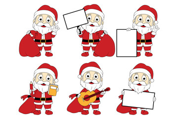 cute santa cartoon illustration graphic